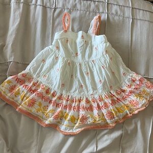 Haute Hippie Kids White and Orange Dress